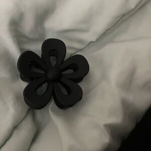Black Flower Hair Clip